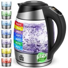 ForMe Bollitore Elettrico in Vetro 1,8 L Selezione della Temperatura Regolabile 