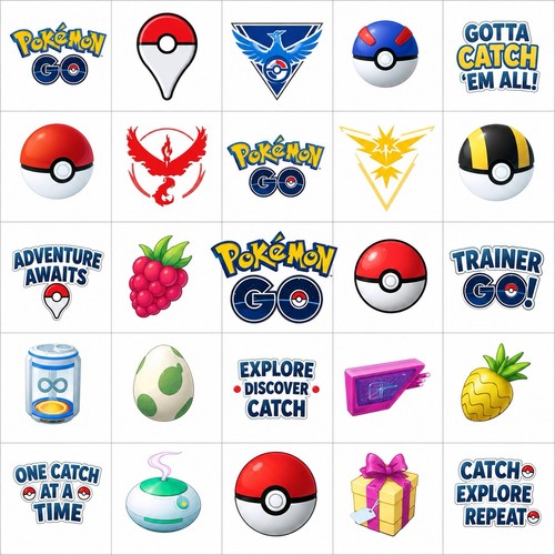 Pokemon decalcomanie - pokemon, go
