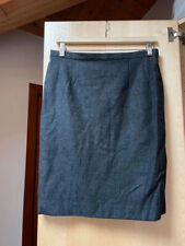 Gonna Max Mara 46 tailleur grigio antracite lana Pre Owned