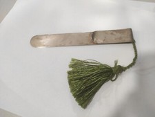 Antico Segnalibro Argento 800 Vintage 33.9 Gr Con Stemma