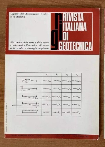 Rivista italiana geotecnica - rivista, di