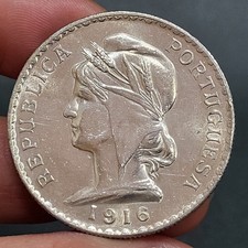 MONETA ARGENTO PORTOGALLO 1916