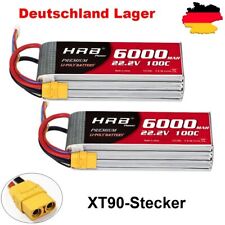 2x HRB 6S 6000mAh XT90 22,2V batteria LiPo per RC aereo drone auto Losi batteria