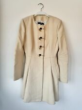 Cappotto sagomato Elisabetta Franchi Donna 42 panna Misto Lana Fiocchi Pre Owned