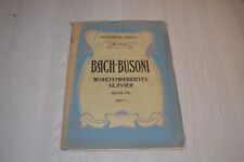 J. S. BACH -IL CLAVICEMBALO BEN TEMPERATO -REV. BUSONI -VOL. I PARTE I -SCHIRMER