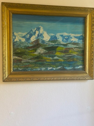 Dipinto olio paesaggio - a,