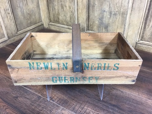 Vintage wooden vinyard trug - wooden,