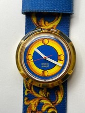 Orologio SWATCH Midi Pop PALACE DOORS (PMO100)-Giallo/Blu-BEI COLORI-L@@K!