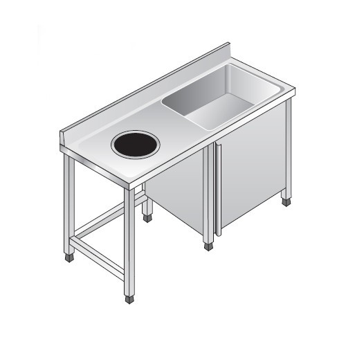 Lavello 140x70x85 acciaio - , inox
