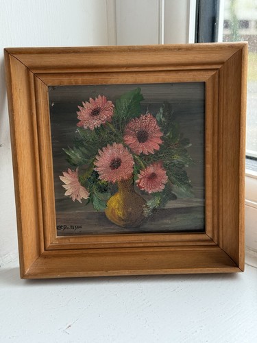Dipinto olio vintage fiore