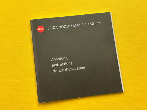 Istruzioni per leica noctilux - per,