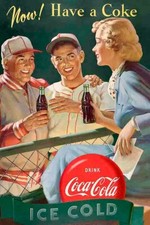 Poster Manifesto Locandina Pubblicità Coca Cola U.S.A.  Stampa Vintage 50x70 Cm.