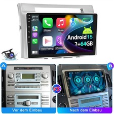 Radio 2+64G Android 15 NAVI SWC KAM per autoradio Toyota Corolla Verso 2003-2009