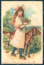 Animali Cane Setter Irlandese Signora Fiori cartolina TW1087