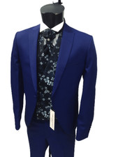 ABITO UOMO FIRMATO FUSTENBERG BLU T50  SPOSO CERIMONIA SPOSO TUXEDO WEDDING MAN