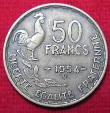 MONETA 50 FRANCHI FRANCS FRANCESI 1954 B GUIRAUD FRANCIA FRANCE KM# 918.2 - RARA