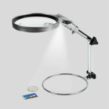 Lampada Lente Di Ingrandimento Da Tavolo Con Luce Led Portatile 130Mm 2x sus