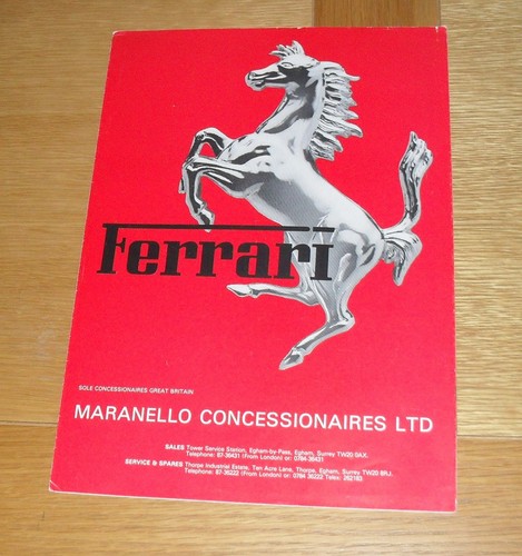 Brochure ferrari range 1981 - 1981,