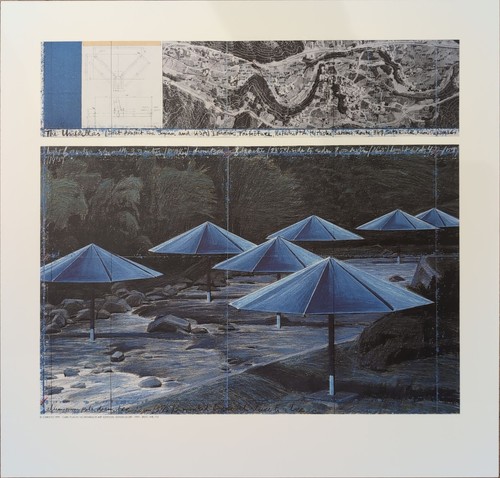 Christo the umbrallas blue - umbrallas,