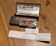 FERRARI FORMULA Cartier acciaio/oro Penna a Sfera Anni 80 - perfetta con box