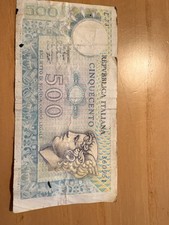 moneta 500 lire  carta del