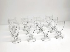 CALICE SET DA 12 PZ. CALICI DA VINO IN CRISTALLO VINTAGE ANNI 60/70
