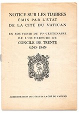Concilio di Trento serie usata su Libretto ricordo in lingua francese