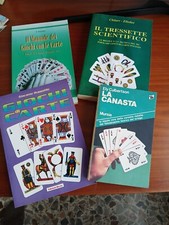 Lotto di 4 manuali gioco delle carte Canasta Tresette ecc. anni 70 90