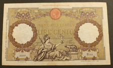 100 LIRE 16/07/1940 BB CAPRANESI AQUILA ROMANA FASCIO REGNO VITTORIO EMANUELE 3