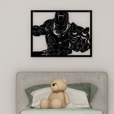 iron man quadro in metallo