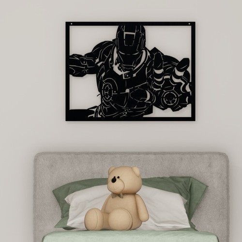 Iron man quadro - iron, metallo