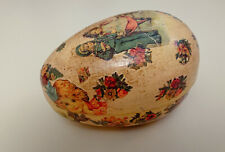 Scatolina a forma di uovo, decoupage 