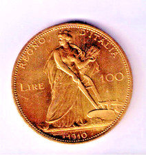 100 lire oro aratrice - lire,