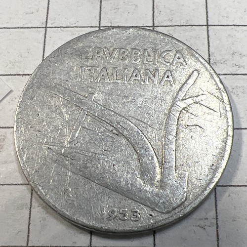 1953 italy lire aluminum - 10,
