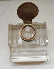 Antico CALAMAIO  In Doppio  cristallo molato trasparente E Bronzo