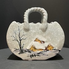 CARDEL Ceramica B277 ITALIA Cesto Smaltato Terracotta Alto 4,75" Largo 4,75" Regalo