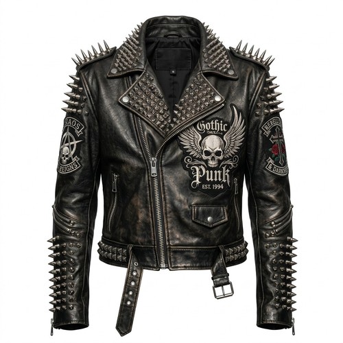 Giacca uomo pelle punk - giacca, da