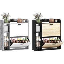 HOMCOM Scarpiera Slim con 2