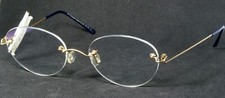 Prova Occhiali Rimless TITANIUM TT 104 011 ORO 50-19-140mm Italia