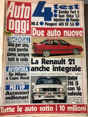 Rivista auto oggi 1989 148 - rivista, nr.
