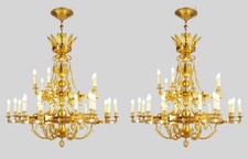 Casa Lucien Gau - Coppia di lampadari stile impero