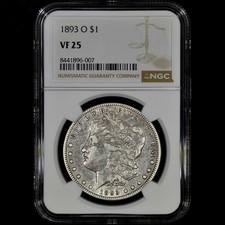 1893-O MORGAN SILVER DOLLAR