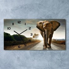 Tulup® Wanduhr Glasuhr 60x30