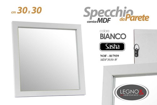 Specchio parete cornice legno - parete,