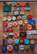 Lotto Scatole Collezione Latta Tabacco Vintage 36 pezzi