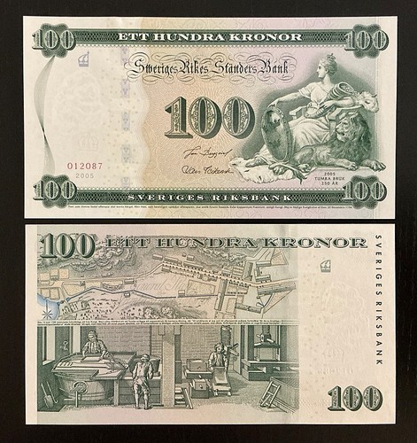 Svezia 100 corone 2005 - , unc
