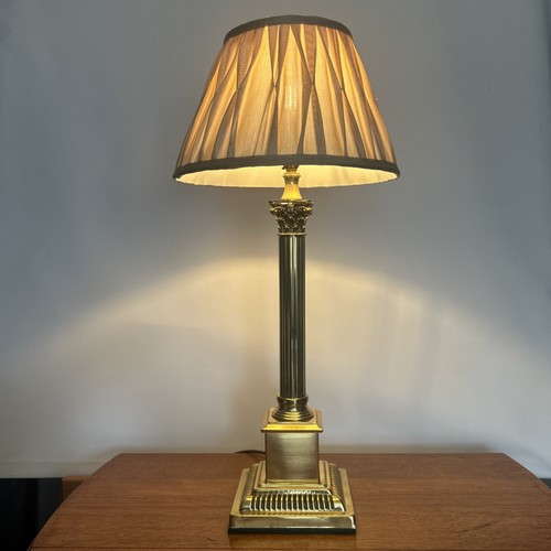 Brass corinthian column - column, table