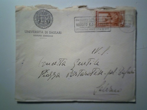 Busta viaggiata universita - busta,