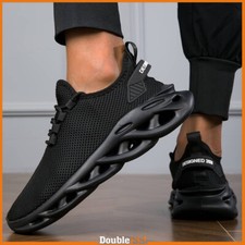 Scarpe da Uomo Sportive Nere Sneakers Comode Stringate Ginnastica Eleganti alte