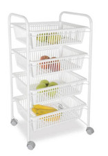 Carrello metallo bianco - carrello,